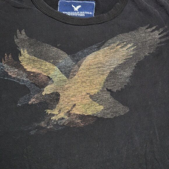 American Eagle Outfitters Graphic Eagle Tee SS Black - Size Small - Picture 1 of 5